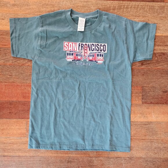 NWOT San Francisco Green Boys T-Shirt Size Medium 8 - Picture 2 of 9